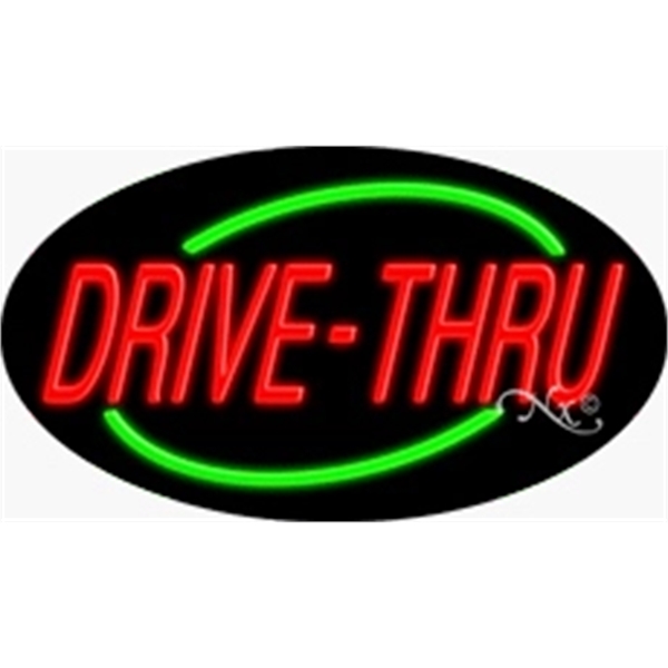 17" x 30" x 3" oval-shaped neon sign with flashing lights;... from ASI 30442 Above & Beyond Advertising Products / PromoAdLine