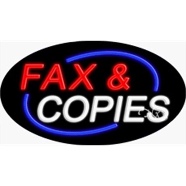 17" x 30" x 3" oval shaped, flashing neon sign; for... from ASI 30442 Above & Beyond Advertising Products / PromoAdLine