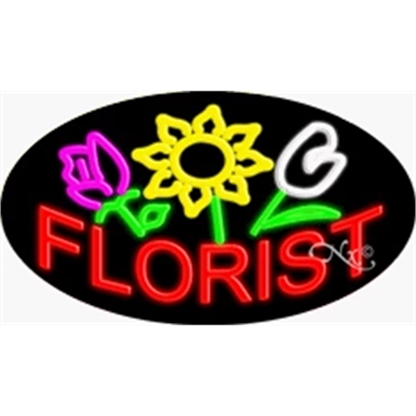 17" x 30" x 3" oval shaped, flashing neon sign; for... from ASI 30442 Above & Beyond Advertising Products / PromoAdLine