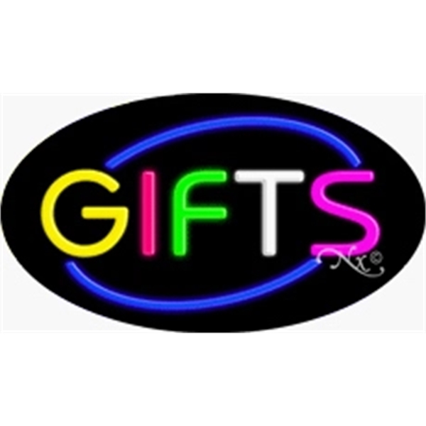 17" x 30" x 3" oval shaped, flashing neon sign; for... from ASI 30442 Above & Beyond Advertising Products / PromoAdLine