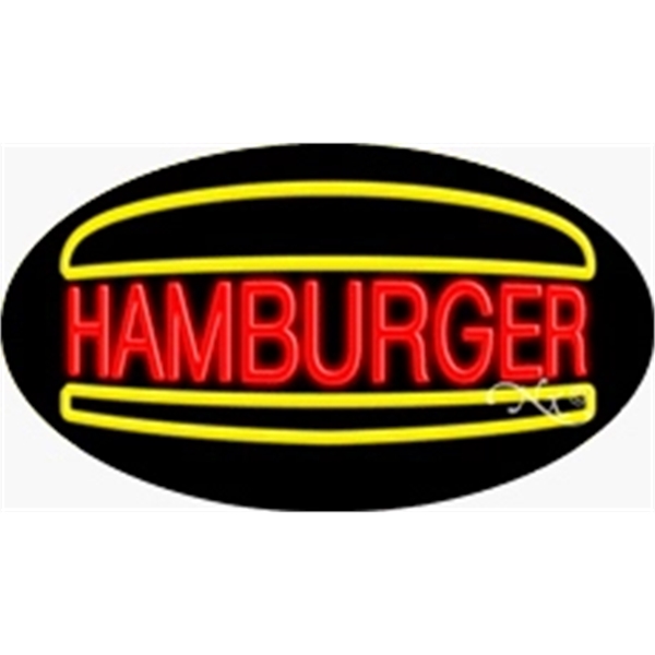 17" x 30" x 3" oval shaped, flashing neon sign; for... from ASI 30442 Above & Beyond Advertising Products / PromoAdLine