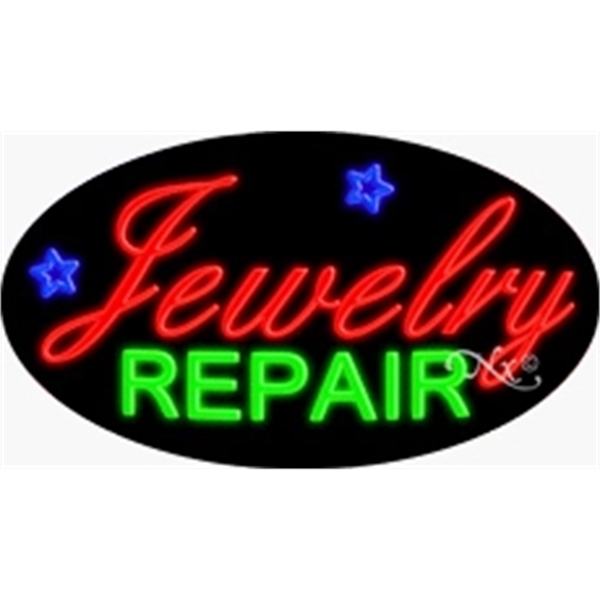 17" x 30" x 3" oval shaped, flashing neon sign; for... from ASI 30442 Above & Beyond Advertising Products / PromoAdLine