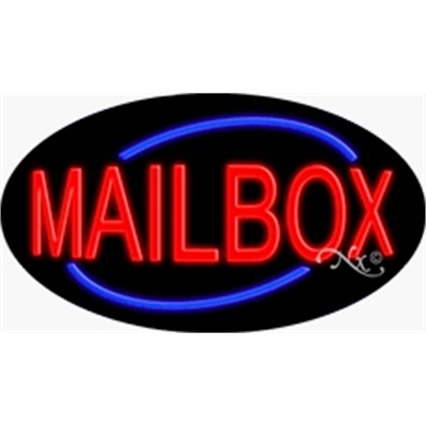 17" x 30" x 3" oval shaped, flashing neon sign; for... from ASI 30442 Above & Beyond Advertising Products / PromoAdLine