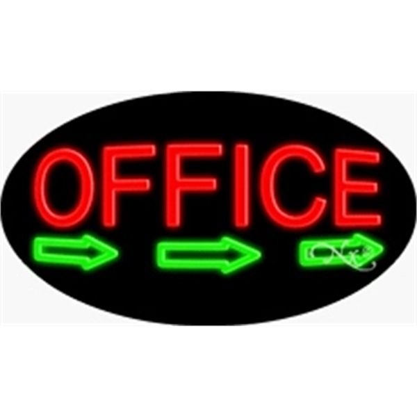 17" x 30" x 3" oval shaped, flashing neon sign; for... from ASI 30442 Above & Beyond Advertising Products / PromoAdLine