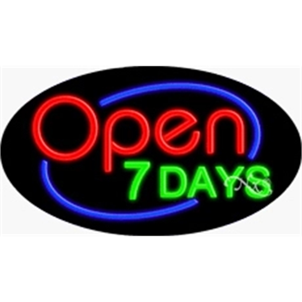 17" x 30" x 3" oval shaped, flashing neon sign; for... from ASI 30442 Above & Beyond Advertising Products / PromoAdLine