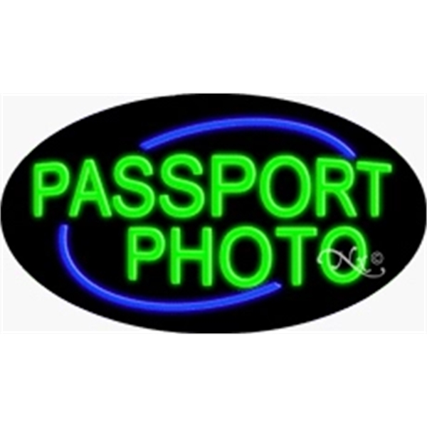 17" x 30" x 3" oval shaped, flashing neon sign; for... from ASI 30442 Above & Beyond Advertising Products / PromoAdLine