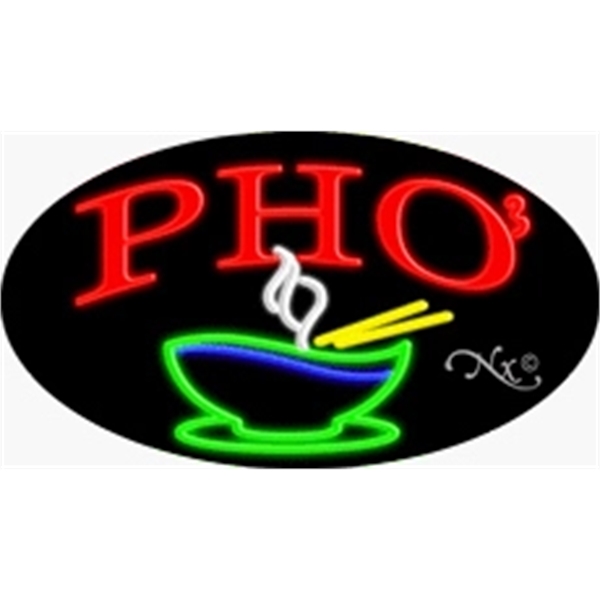 17" x 30" x 3" oval shaped, flashing neon sign; for... from ASI 30442 Above & Beyond Advertising Products / PromoAdLine