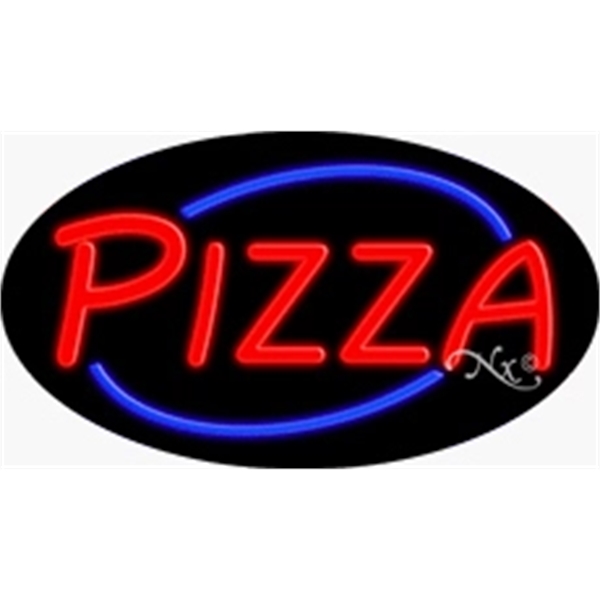 17" x 30" x 3" oval shaped, flashing neon sign; for... from ASI 30442 Above & Beyond Advertising Products / PromoAdLine