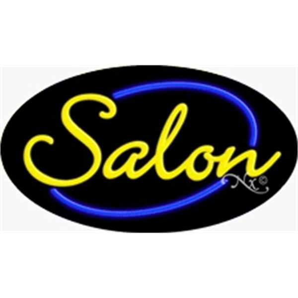 17" x 30" x 3" oval shaped, flashing neon sign; for... from ASI 30442 Above & Beyond Advertising Products / PromoAdLine