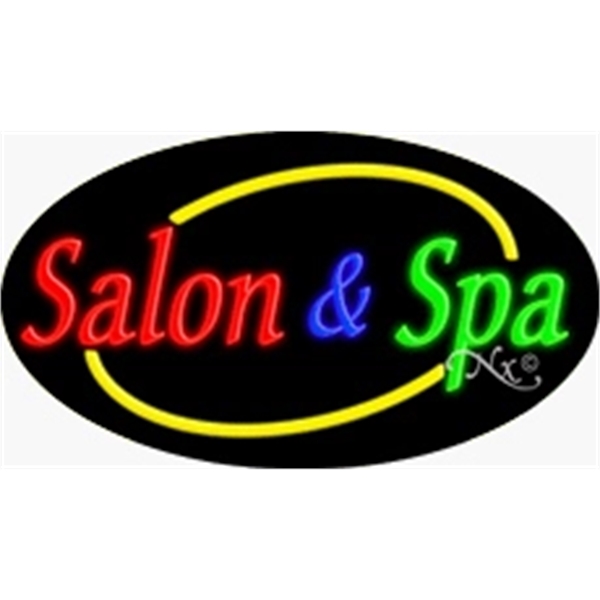 17" x 30" x 3" oval shaped, flashing neon sign; for... from ASI 30442 Above & Beyond Advertising Products / PromoAdLine