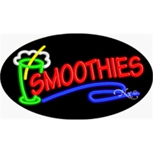 17" x 30" x 3" oval shaped, flashing neon sign; for... from ASI 30442 Above & Beyond Advertising Products / PromoAdLine