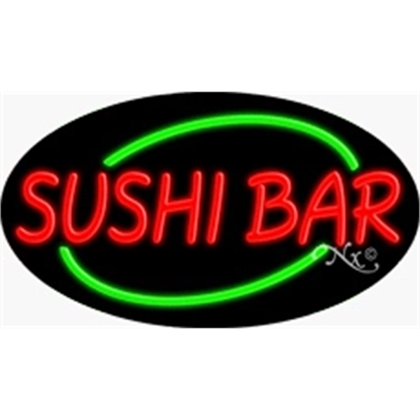 17" x 30" x 3" oval shaped, flashing neon sign; for... from ASI 30442 Above & Beyond Advertising Products / PromoAdLine