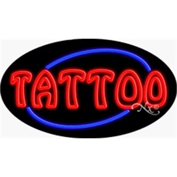 17" x 30" x 3" oval shaped, flashing neon sign; for... from ASI 30442 Above & Beyond Advertising Products / PromoAdLine