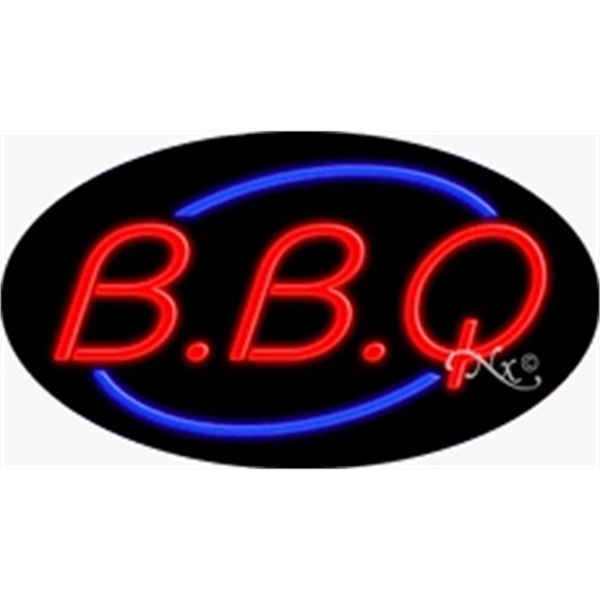 17" x 30" x 3" oval shaped, flashing neon sign; for... from ASI 30442 Above & Beyond Advertising Products / PromoAdLine