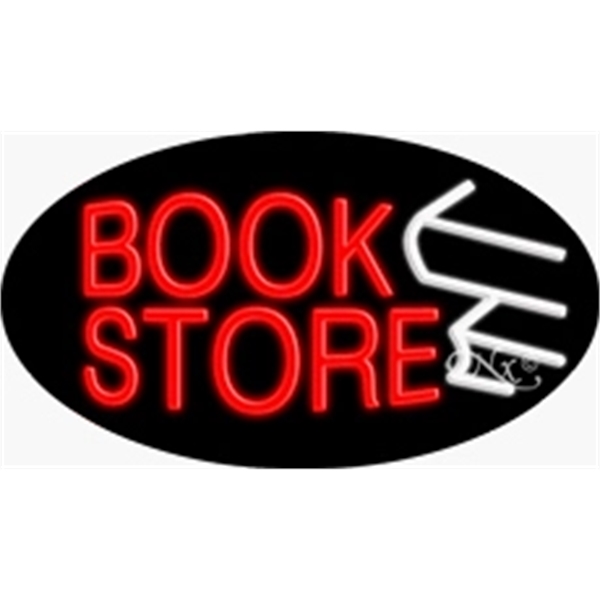 17" x 30" x 3" oval shaped, flashing neon sign; for... from ASI 30442 Above & Beyond Advertising Products / PromoAdLine