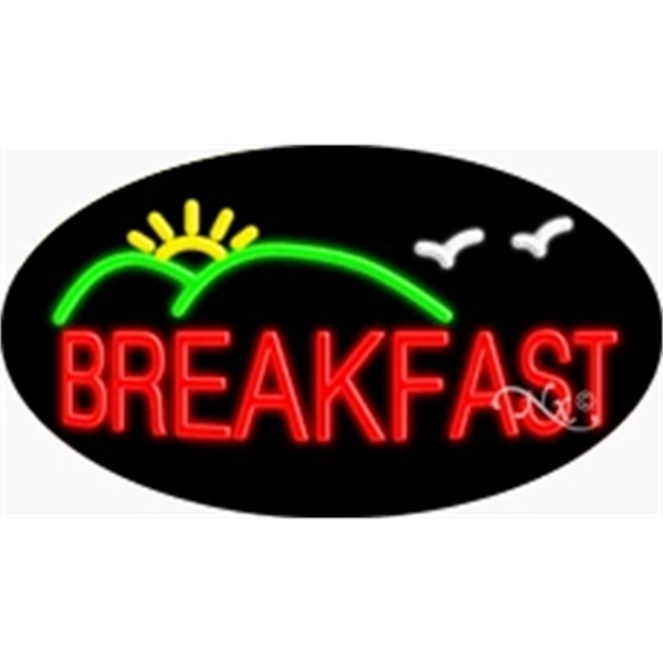 17" x 30" x 3" oval shaped, flashing neon sign; for... from ASI 30442 Above & Beyond Advertising Products / PromoAdLine