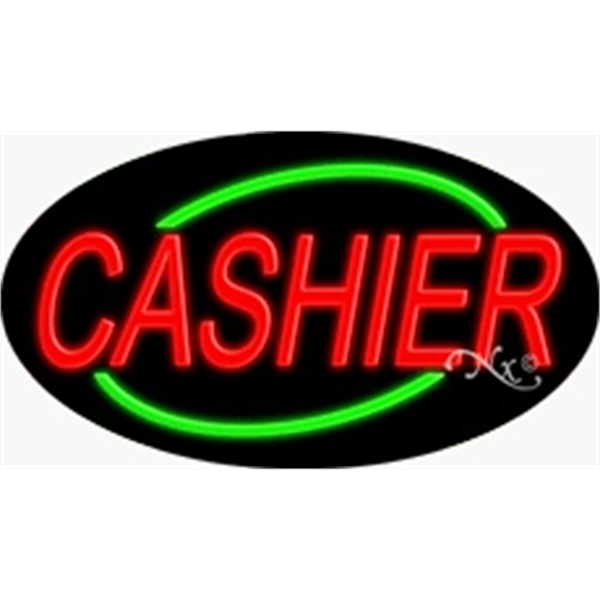 17" x 30" x 3" oval shaped, flashing neon sign; for... from ASI 30442 Above & Beyond Advertising Products / PromoAdLine