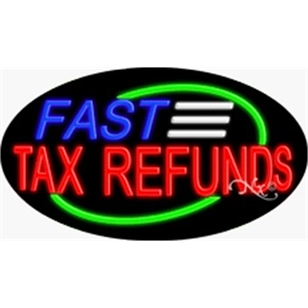 17" x 30" x 3" oval shaped, flashing neon sign; for... from ASI 30442 Above & Beyond Advertising Products / PromoAdLine