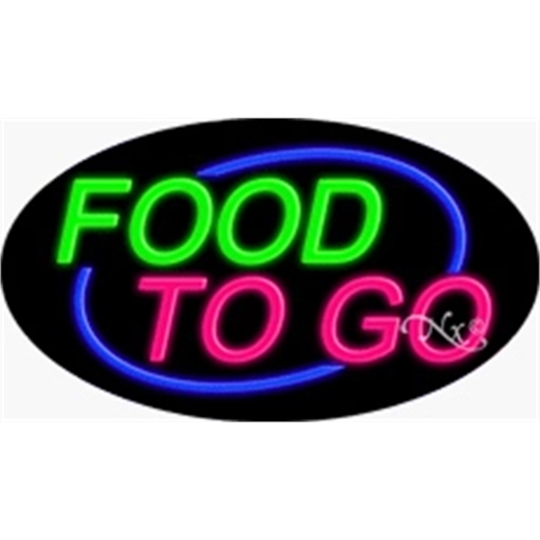 17" x 30" x 3" oval shaped, flashing neon sign; for... from ASI 30442 Above & Beyond Advertising Products / PromoAdLine