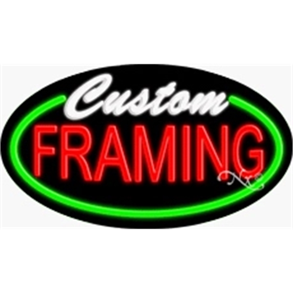 17" x 30" x 3" oval shaped, flashing neon sign; for... from ASI 30442 Above & Beyond Advertising Products / PromoAdLine