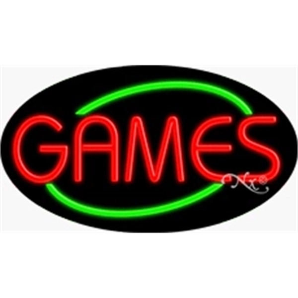 17" x 30" x 3" oval shaped, flashing neon sign; for... from ASI 30442 Above & Beyond Advertising Products / PromoAdLine