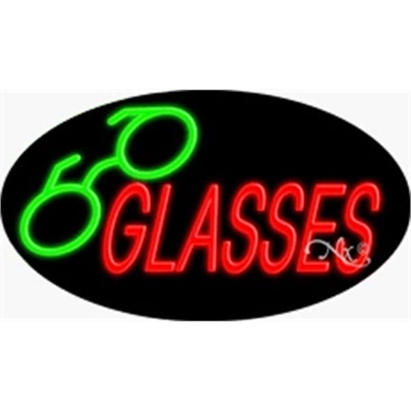 17" x 30" x 3" oval shaped, flashing neon sign; for... from ASI 30442 Above & Beyond Advertising Products / PromoAdLine