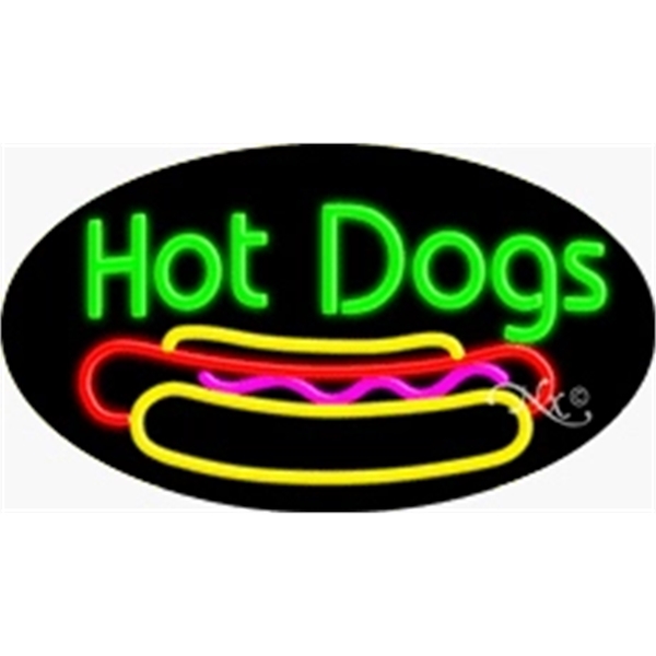 17" x 30" x 3" oval shaped, flashing neon sign; for... from ASI 30442 Above & Beyond Advertising Products / PromoAdLine