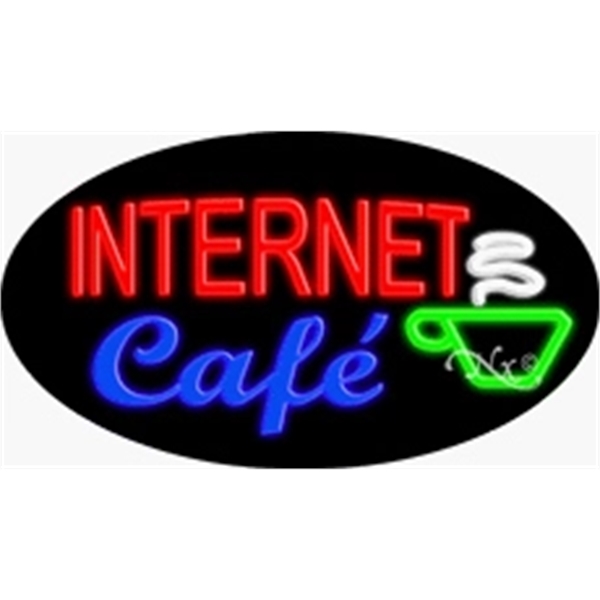 17" x 30" x 3" oval shaped, flashing neon sign; for... from ASI 30442 Above & Beyond Advertising Products / PromoAdLine