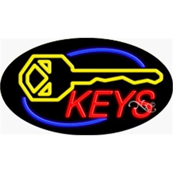 17" x 30" x 3" oval shaped, flashing neon sign; for... from ASI 30442 Above & Beyond Advertising Products / PromoAdLine