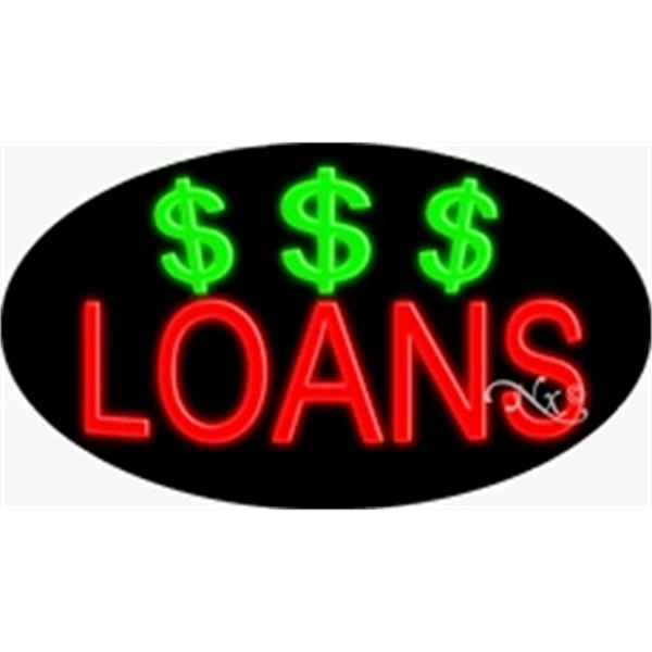 17" x 30" x 3" oval shaped, flashing neon sign; for... from ASI 30442 Above & Beyond Advertising Products / PromoAdLine