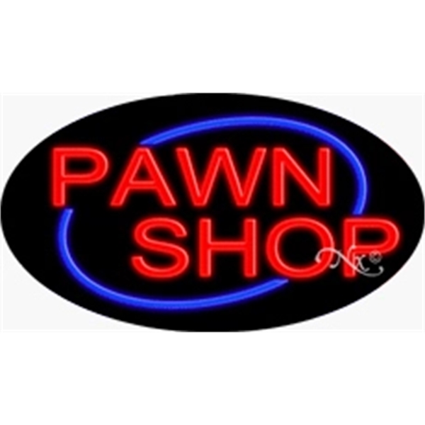 17" x 30" x 3" oval shaped, flashing neon sign; for... from ASI 30442 Above & Beyond Advertising Products / PromoAdLine