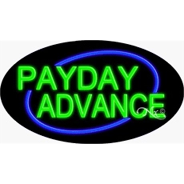 17" x 30" x 3" oval shaped, flashing neon sign; for... from ASI 30442 Above & Beyond Advertising Products / PromoAdLine