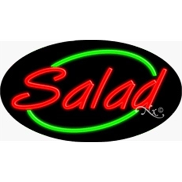17" x 30" x 3" oval shaped, flashing neon sign; for... from ASI 30442 Above & Beyond Advertising Products / PromoAdLine