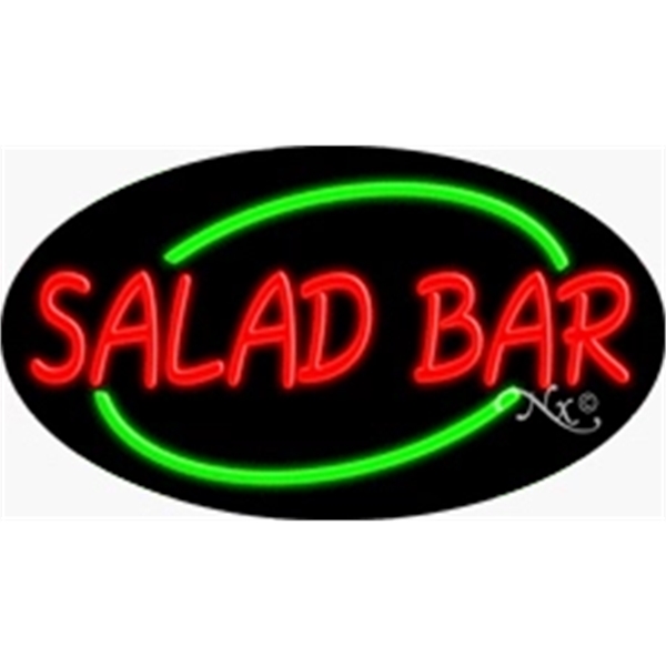 17" x 30" x 3" oval shaped, flashing neon sign; for... from ASI 30442 Above & Beyond Advertising Products / PromoAdLine