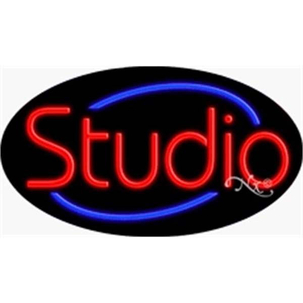 17" x 30" x 3" oval shaped, flashing neon sign; for... from ASI 30442 Above & Beyond Advertising Products / PromoAdLine