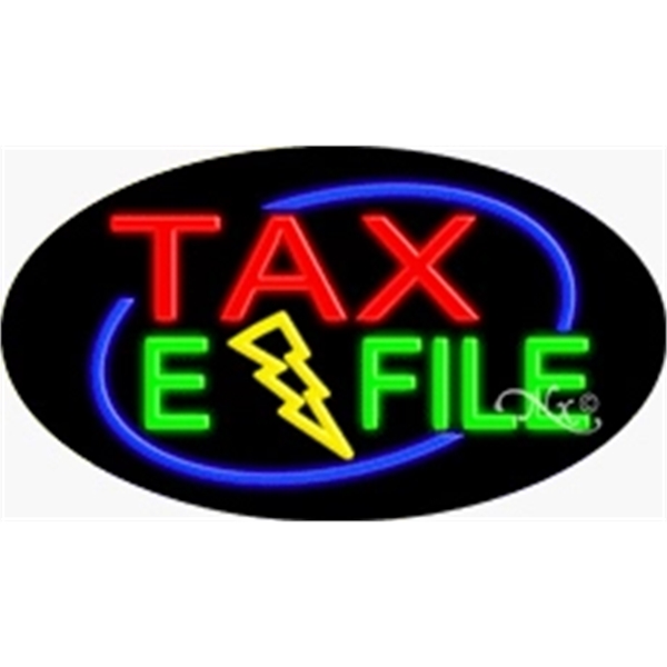 17" x 30" x 3" oval shaped, flashing neon sign; for... from ASI 30442 Above & Beyond Advertising Products / PromoAdLine