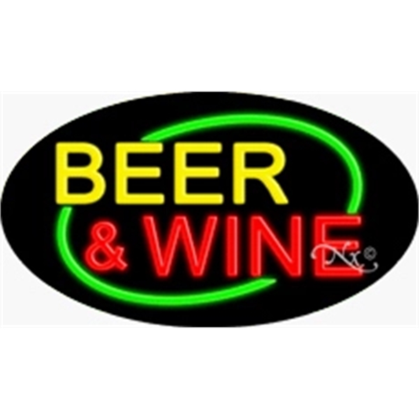 17" x 30" x 3" oval shaped, flashing neon sign; for... from ASI 30442 Above & Beyond Advertising Products / PromoAdLine