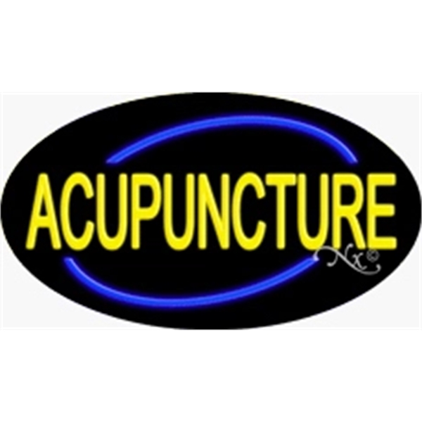 17" x 30" x 3" oval shaped, flashing neon sign; for... from ASI 30442 Above & Beyond Advertising Products / PromoAdLine