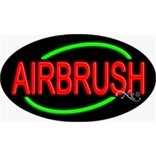 17" x 30" x 3" oval shaped, flashing neon sign; for... from ASI 30442 Above & Beyond Advertising Products / PromoAdLine