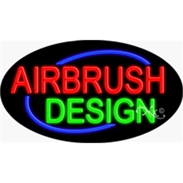 17" x 30" x 3" oval shaped, flashing neon sign; for... from ASI 30442 Above & Beyond Advertising Products / PromoAdLine