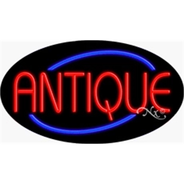 17" x 30" x 3" oval shaped, flashing neon sign; for... from ASI 30442 Above & Beyond Advertising Products / PromoAdLine