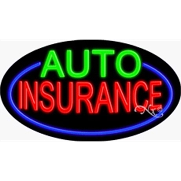 17" x 30" x 3" oval shaped, flashing neon sign; for... from ASI 30442 Above & Beyond Advertising Products / PromoAdLine