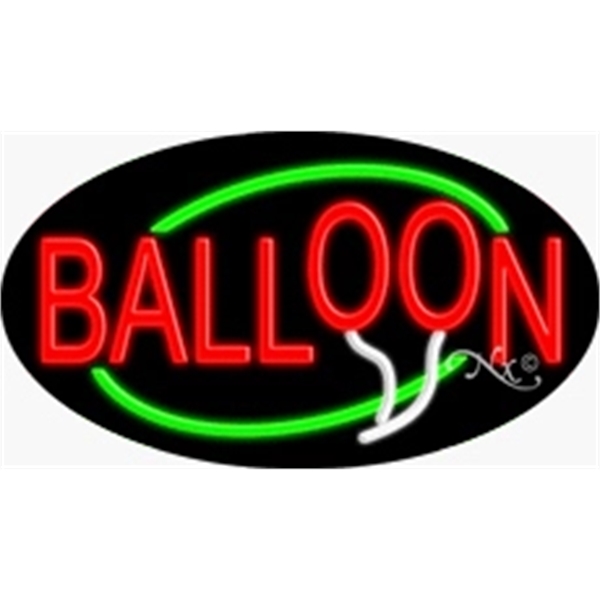 17" x 30" x 3" oval shaped, flashing neon sign; for... from ASI 30442 Above & Beyond Advertising Products / PromoAdLine