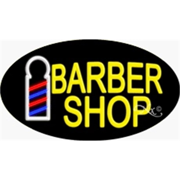 17" x 30" x 3" oval shaped, flashing neon sign; for... from ASI 30442 Above & Beyond Advertising Products / PromoAdLine