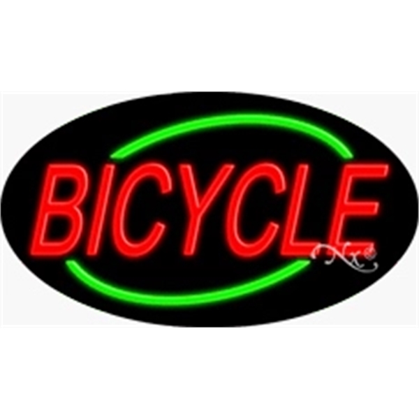 17" x 30" x 3" oval shaped, flashing neon sign; for... from ASI 30442 Above & Beyond Advertising Products / PromoAdLine
