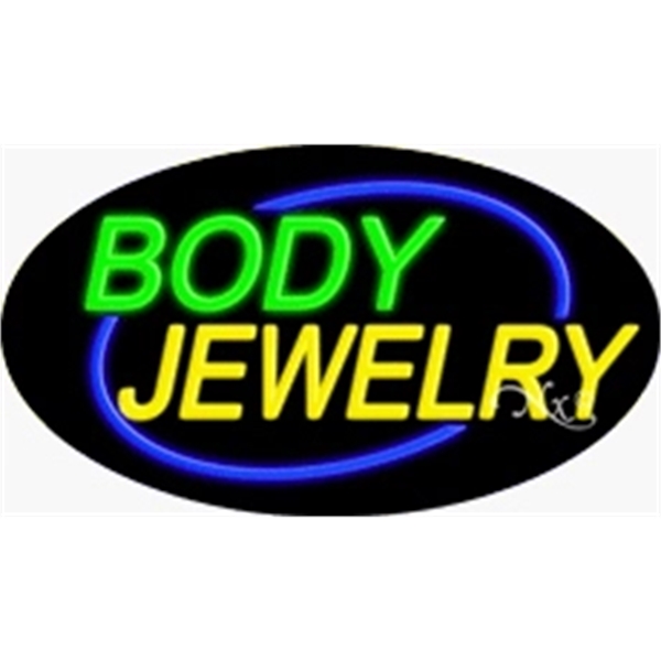 17" x 30" x 3" oval shaped, flashing neon sign; for... from ASI 30442 Above & Beyond Advertising Products / PromoAdLine