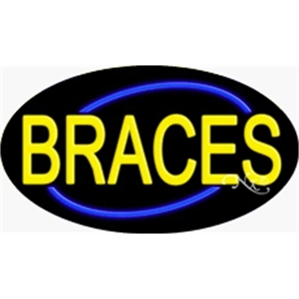 17" x 30" x 3" oval shaped, flashing neon sign; for... from ASI 30442 Above & Beyond Advertising Products / PromoAdLine