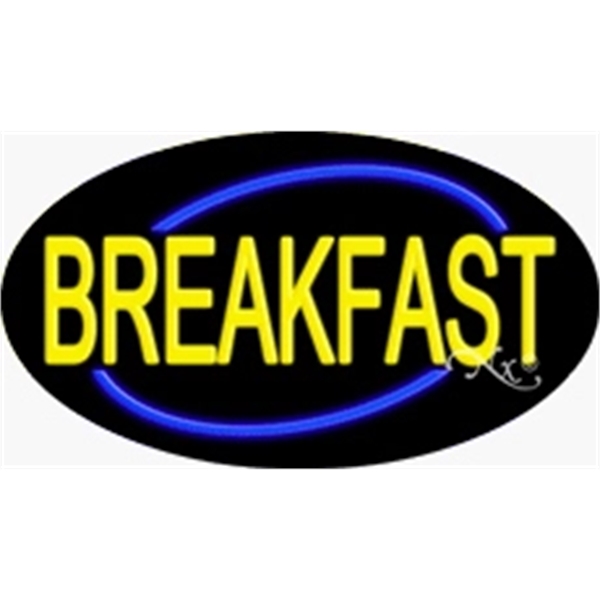 17" x 30" x 3" oval shaped, flashing neon sign; for... from ASI 30442 Above & Beyond Advertising Products / PromoAdLine