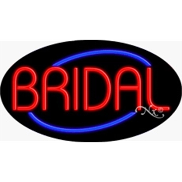 17" x 30" x 3" oval shaped, flashing neon sign; for... from ASI 30442 Above & Beyond Advertising Products / PromoAdLine