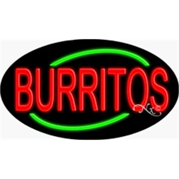 17" x 30" x 3" oval shaped, flashing neon sign; for... from ASI 30442 Above & Beyond Advertising Products / PromoAdLine